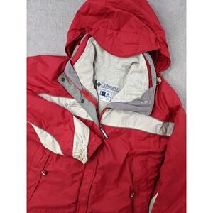 Columbia 3 in 1 Interchange Jacket Womens Medium Red White Core Hooded Coat